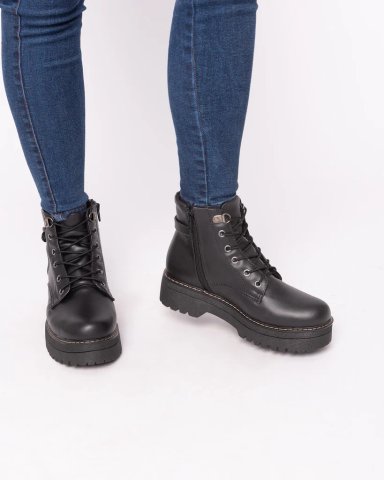 BOTAS MUJER NÉBULA CUERO NEGRO ITAGUA - 4