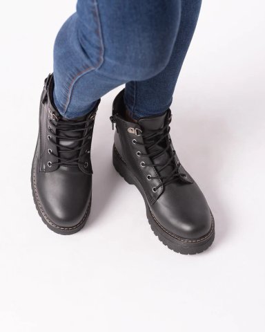 BOTAS MUJER NÉBULA CUERO NEGRO ITAGUA - 5