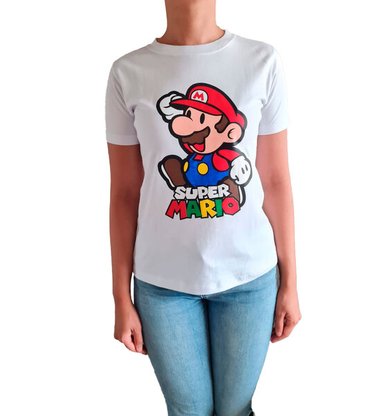 POLO MUJER MANGA CORTA MARIO BROS