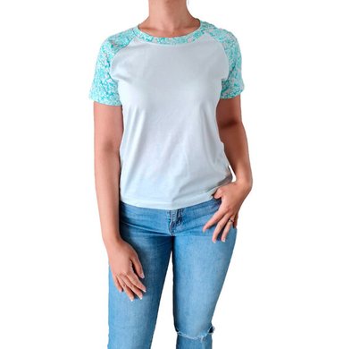 POLO MUJER MANGA CORTA FLORES