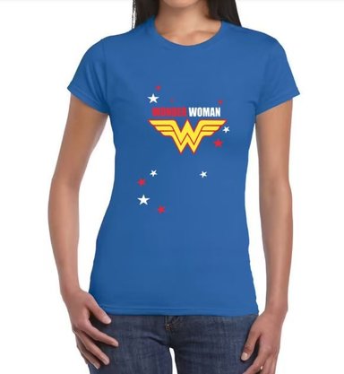 POLO MUJER DISEÑO WONDER WOMAN