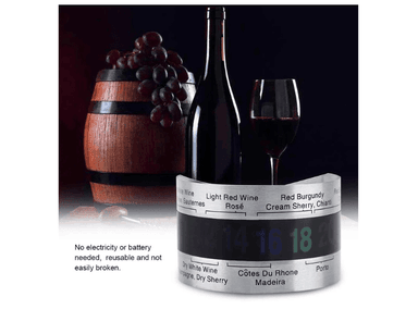 TERMOMETRO TERMÓMETRO PLATEADO VINOS LICORES