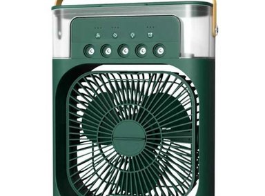 MINI VENTILADOR PORTATIL ENFRIADOR HUMIDIFICADOR AIRE VERDE