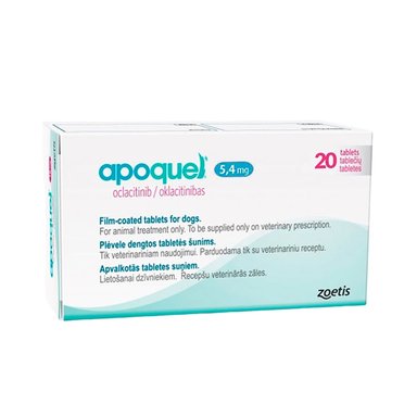 TRATAMIENTO PERROS Y GATOS ZOETIS NECESIDADES ESPECIALES RAZA MEDIANA 20TAB APOQUEL 5.4MG DERMATITIS