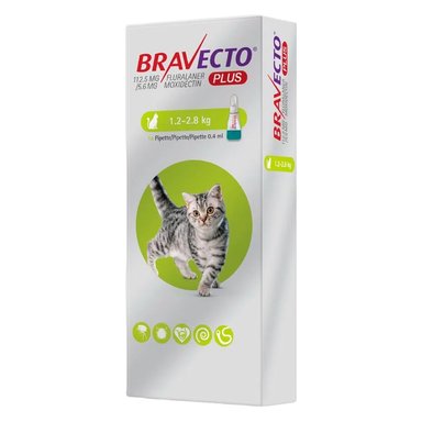 ANTIPULGAS GATO BRAVECTO 0.1 PIPETA 2KG A 2.8KG