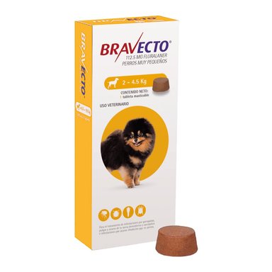 ANTIPULGAS PERRO BRAVECTO 112.5 MG 2KG A 4.5KG