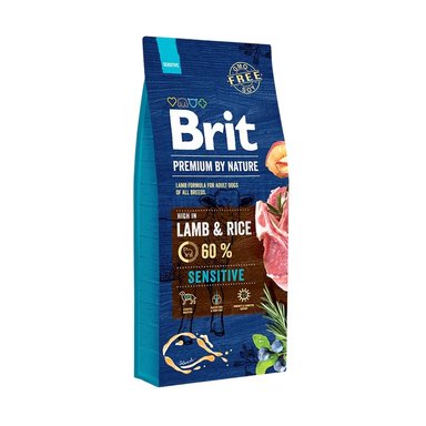 COMIDA SECA PERROS ADULTOS BRIT PREMIUM SABOR CORDERO BOLSA SENSIBLES 10KG