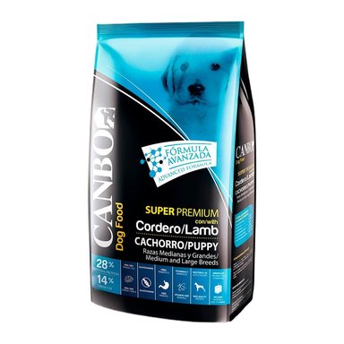 COMIDA SECA GATOS CACHORROS CANBO SABOR CORDERO BOLSA SÚPER PREMIUM 15KG