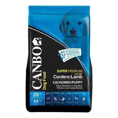 COMIDA SECA GATOS CACHORROS CANBO RAZA MEDIANA Y GRANDE BOLSA PREMIUM 3KG
