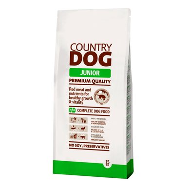 COMIDA SECA PERROS CACHORROS Y JÓVENES COUNTRY DOG BOLSA 15KG