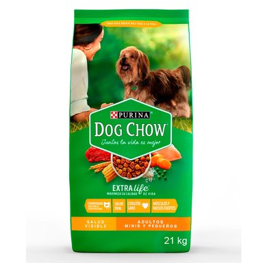 COMIDA SECA PERROS ADULTOS DOG CHOW RAZA PEQUEÑA BOLSA 21KG