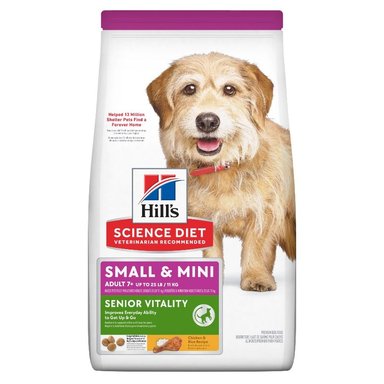 COMIDA SECA PERROS SENIOR HILL'S SCIENCE DIET RAZA PEQUEÑA SABOR POLLO BOLSA +7AÑOS VITALITY 1.6KG