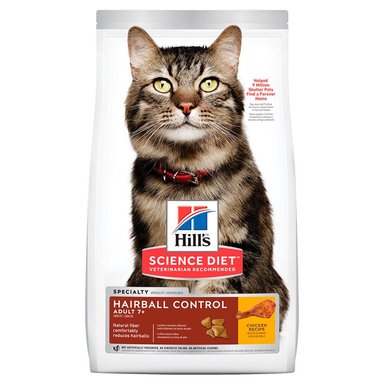 COMIDA SECA GATOS ADULTOS HILL'S SCIENCE DIET BOLSA CONTROL BOLA PELO+7A 1.6KG