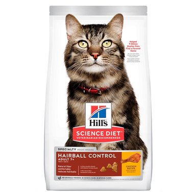 COMIDA SECA GATOS ADULTOS HILL'S SCIENCE DIET BOLSA CONTROL BOLAS DE PELO 7KG