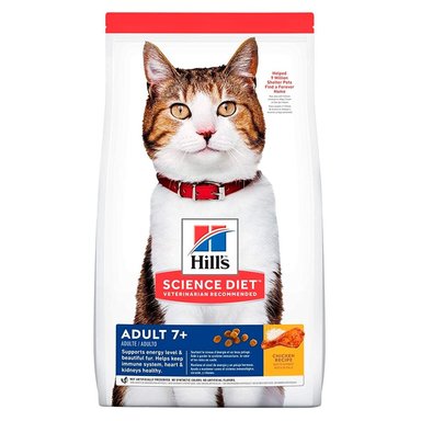 COMIDA SECA GATOS ADULTOS HILL'S SCIENCE DIET BOLSA MAYOR+7 AÑOS 1.8KG