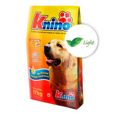 COMIDA SECA PERROS ADULTOS KNINO BOLSA MAYOR O SOBREPESO LIGHT 17KG