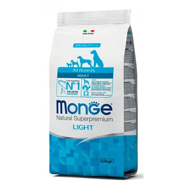 COMIDA SECA PERROS ADULTOS MONGE SABOR SALMÓN BOLSA CLARO 2.5KG