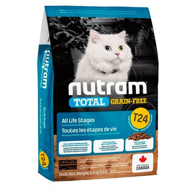 COMIDA SECA GATOS ADULTOS NUTRAM SABOR SALMÓN TRUCHA BOLSA T24 LIBREGRANO 5.4KG