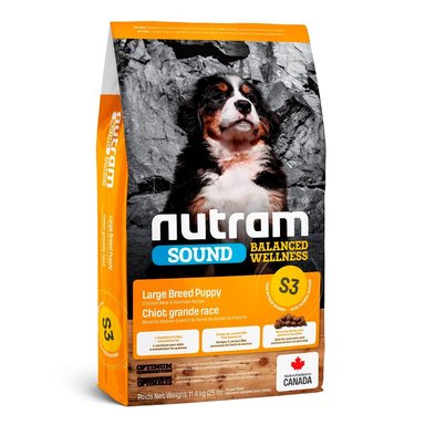 COMIDA SECA PERROS NUTRAM RAZA GRANDE SABOR POLLO Y AVENA BOLSA S3 11.4KG