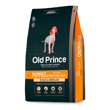 COMIDA SECA PERROS CACHORROS OLD PRINCE RAZA GRANDE BOLSA 15KG