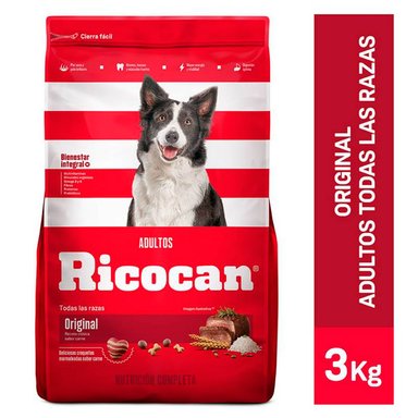 COMIDA SECA PERROS ADULTOS RICOCAN BOLSA ORIGINAL 3KG
