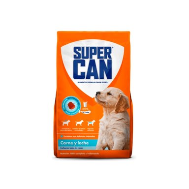 COMIDA PARA PERROS SUPERCAN CACHORROS DE CARNE Y LECHE 15KG