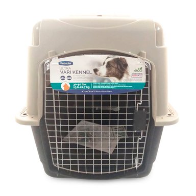 TRANSPORTADOR PERRO Y GATO PETMATE VARI KENNEL U. FASHION NEGRO CREMA ML
