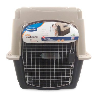 TRANSPORTADOR PERRO Y GATO PETMATE VARI KENNEL U. FASHION NEGRO CREMA L