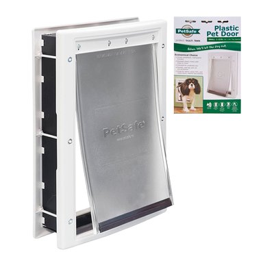 PUERTA PARA MASCOTAS PETSAFE PREMIUM PLÁSTICO BLANCA PEQUEÑA
