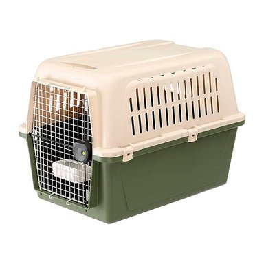 TRANSPORTADOR PERRO Y GATO FERPLAST CON COMEDERO DE PLÁSTICO 6.13 KG.