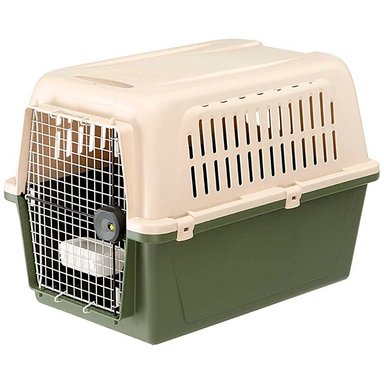 TRANSPORTADOR PERRO Y GATO FERPLAST CON COMEDERO DE PLÁSTICO 7 KG.