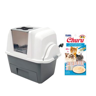 BANDEJA GATO CATIT AUTOMATICA SANITARIA SMARTSIFT + SNACK CHURU