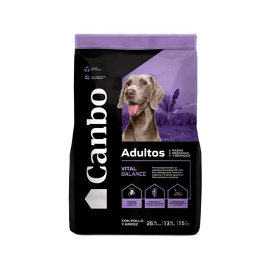 COMIDA PERROS CANBO SABOR POLLO ARROZ AD RZ MYG 15KG
