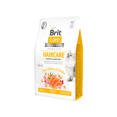 COMIDA GATOS BRIT CARE HAIRCARE 7KG