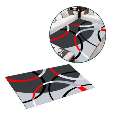 ALFOMBRA ROJO MODERNA 160X230CM SALA COCINA HABITACION