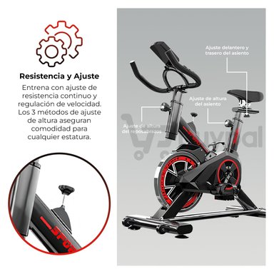BICICLETA SPINNING PARA HACER EJERCICIO CON MONITOR LCD - 5