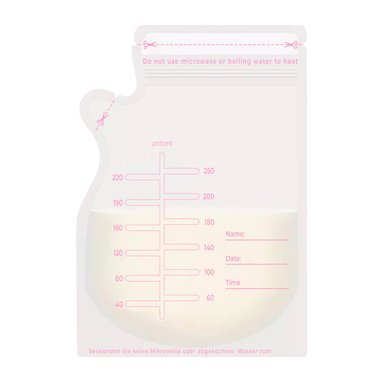 BOLSAS PARA LECHE MATERNA CON CIERRE HERMÉTICO 30 UNIDADES