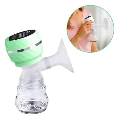 EXTRACTOR DE LECHE S005 ELÉCTRICO 2 EN 1 CON BIBERÓN VERDE