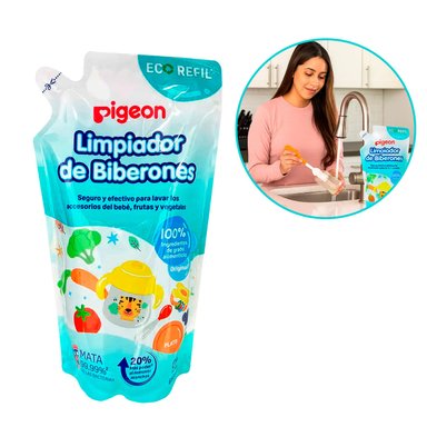 LIMPIADOR DE BIBERONES 650ML PIGEON SEGURO Y EFICAZ