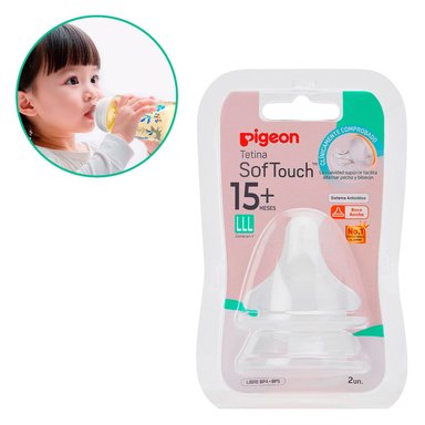 TETINA PIGEON DE SILICONA ANTICÓLICA LLL +15 MESES