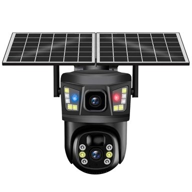 CAMARA SOLAR DOBLE PANEL CON DOBLE LENTE 3MP