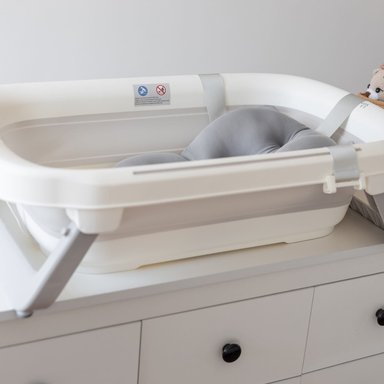 BAÑERA LA SONAJA SPLASH BLANCO PLEGABLE MÁS ALMOHADA CON TERMÓMETRO DIGITAL