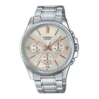 RELOJ CASIO HOMBRE ANÁLOGO MTP-1375D-7A2VDF PLATA