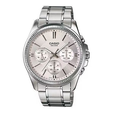 RELOJ CASIO HOMBRE ANÁLOGO MTP-1375D-7AVDF PLATA