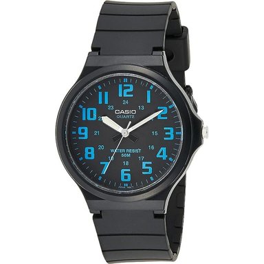 RELOJ CASIO HOMBRE ANÁLOGO MW-240-2BVDF NEGRO