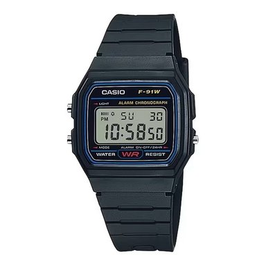 RELOJ CASIO HOMBRE DIGITAL F-91W-1DG NEGRO