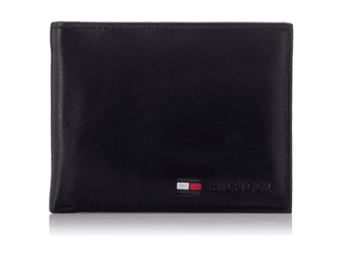 BILLETERA TOMMY HILFIGER CUERO NEGRO