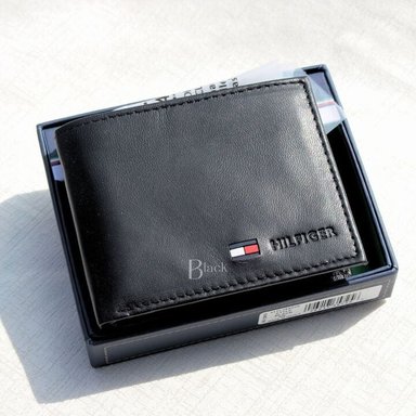 BILLETERA TOMMY HILFIGER PIEL PLEGABLE DELGADA CUERO NEGRO - 2
