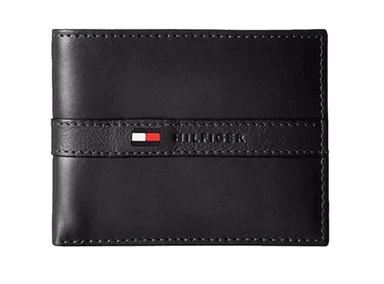 BILLETERA TOMMY HILFIGER CUERO NEGRO