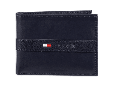 BILLETERA TOMMY HILFIGER CUERO DELGADO AZUL NAVY